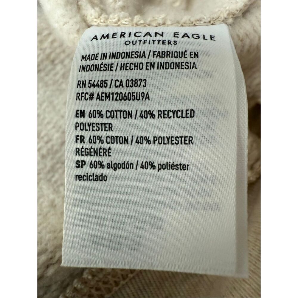 American Eagle Outfitters Cropped Henley Fleece Sweatshirt Size S - Picture 11 of 11